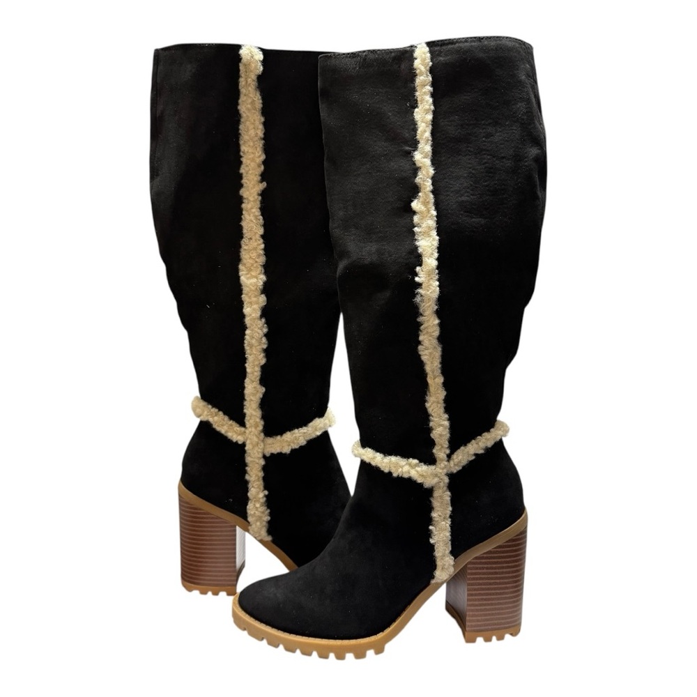 NIB Women’s Size 7 Scoop Sarah Shearling Lug Sole Knee High Fashion Boot